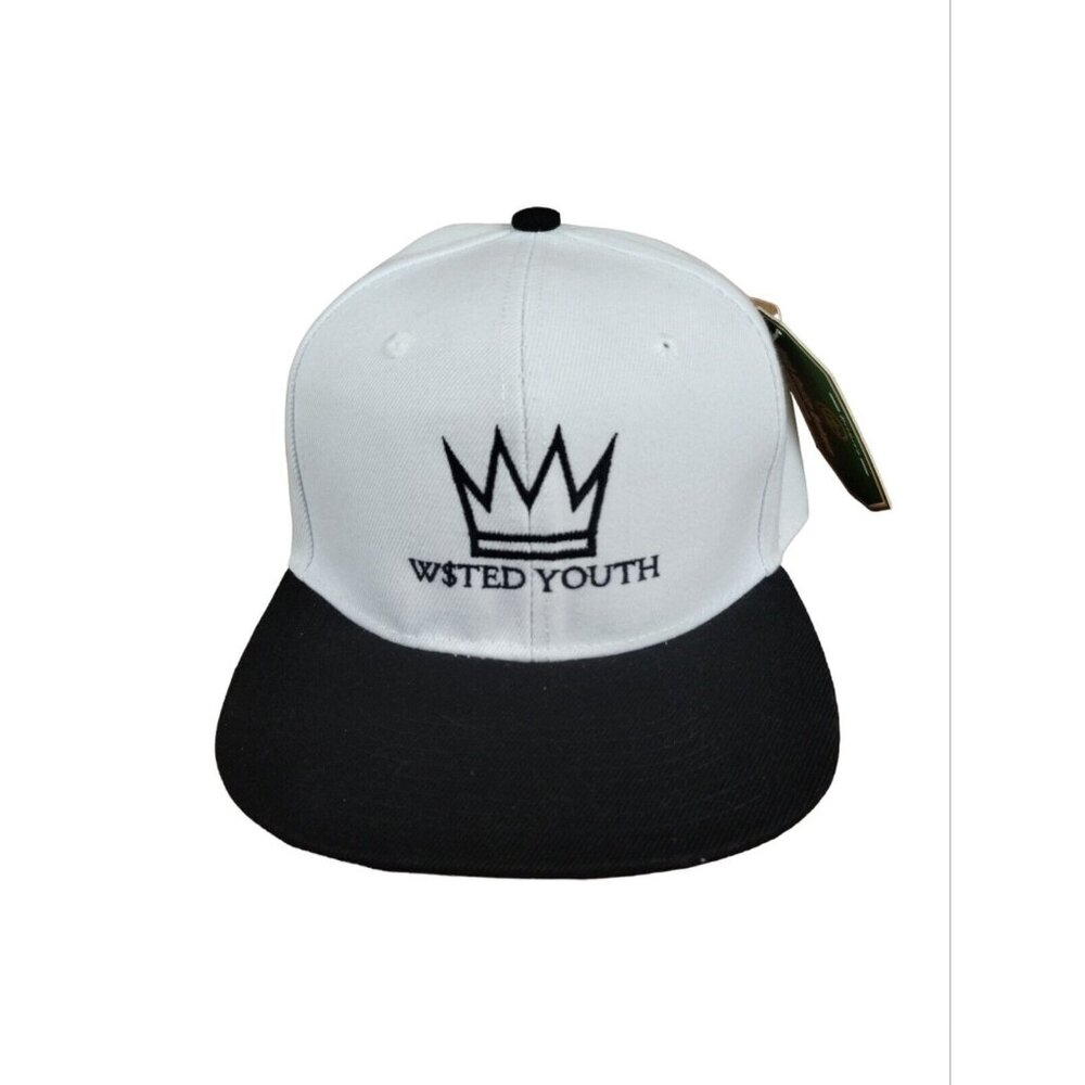 Crown Wsted Youth Classic Snapback Baseball Cap White and Black New